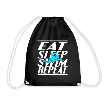 Manger Dormir Natation - Sac de sport léger - noir - Devant