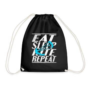 Cerf-volant de couchage alimentaire - Sac de sport léger - noir - Devant