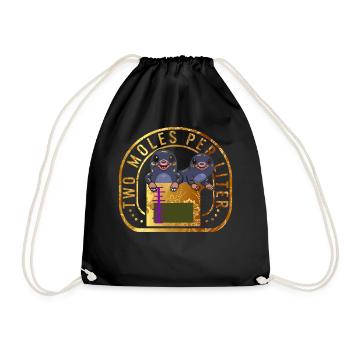 Chemise d’élément de jeu de mots chimique, deux taupes par petit - Sac de sport léger - noir - Devant