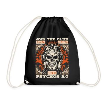 Laughing Skull Moto Motard Drôle de dicton - Sac de sport léger - noir - Devant
