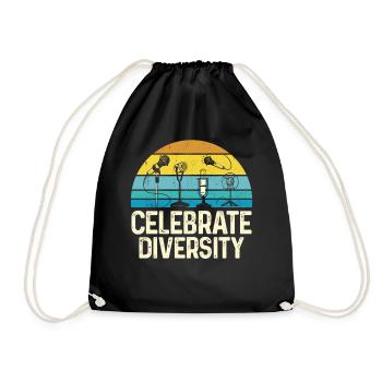 Karaoke Singer Microphone Vocalist - Drawstring Bag - black - Front