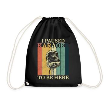 Karaoke Singer Retro Vintage I - Turnbeutel - Schwarz - Vorne
