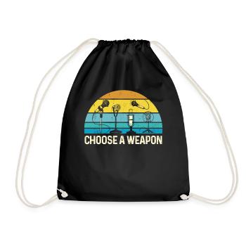 Karaoke Singer Microphone Vocalist - Drawstring Bag - black - Front