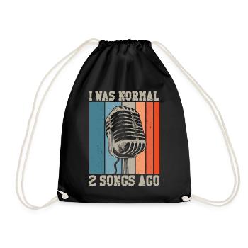 Karaoke Singer Retro Vintage I Was - Turnbeutel - Schwarz - Vorne