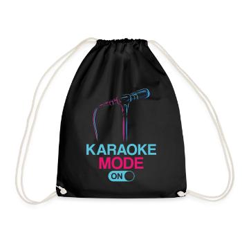 Karaoke Singer Karaoke Mode On - Drawstring Bag - black - Front