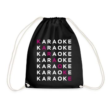 Karaoke Singer Karaoke - Turnbeutel - Schwarz - Vorne