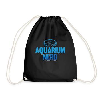 Marine Biology Aquarium Nerd Underwater Science - Drawstring Bag - black - Front