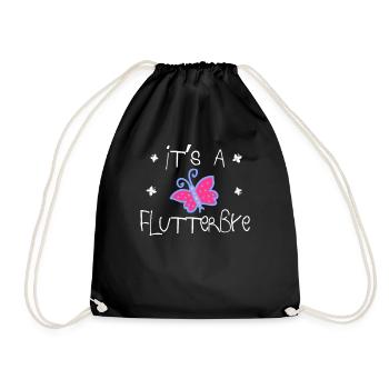 C’est un flotterbye| Papillon - Sac de sport léger - noir - Devant