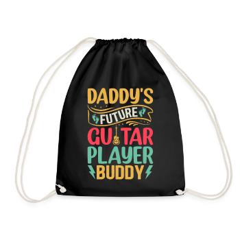 Daddy's Future Guitar Player Buddy - Newborn Guita - Drawstring Bag - black - Front