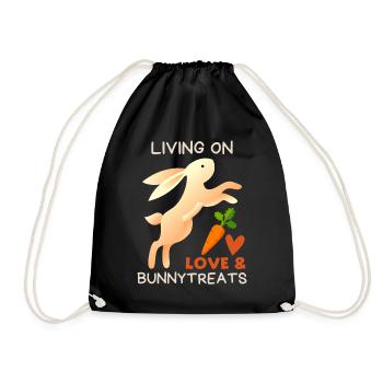 Lapin, lapin disant amour-amour Saint-Valentin - Sac de sport léger - noir - Devant