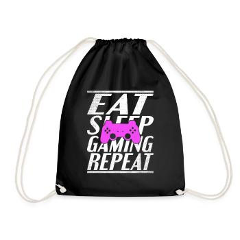 Manger dormir Jeu - Sac de sport léger - noir - Devant
