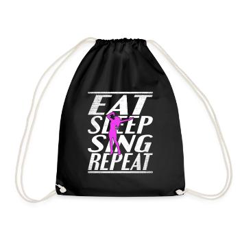 Manger dormir Chanter - Sac de sport léger - noir - Devant