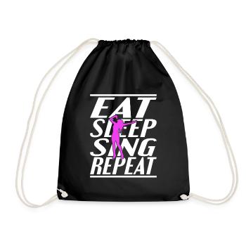 Manger dormir Chanter - Sac de sport léger - noir - Devant