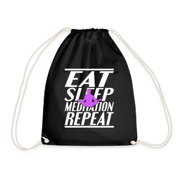 Manger dormir Méditer - Sac de sport léger - noir - Devant