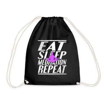 Manger dormir Méditer - Sac de sport léger - noir - Devant