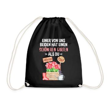 Garten Lustiger Spruch Hobby Gärtner Geschenkidee - Turnbeutel - Schwarz - Vorne