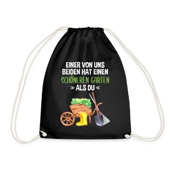 Garten Lustiger Spruch Hobby Gärtner Geschenkidee - Turnbeutel - Schwarz - Vorne