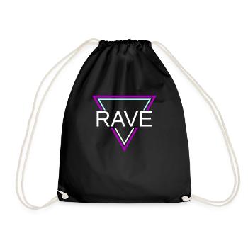 Rave Techno House Party EDM Festival Goa Electro - Turnbeutel - Schwarz - Vorne