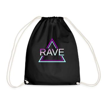 Rave Techno House Party EDM Festival Goa Electro - Turnbeutel - Schwarz - Vorne