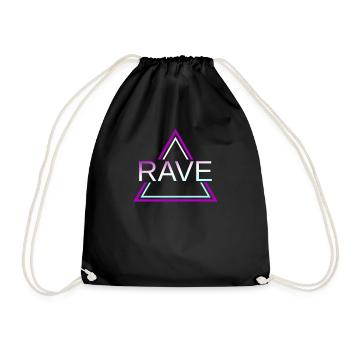 Rave Techno House Party EDM Festival Goa Electro - Turnbeutel - Schwarz - Vorne
