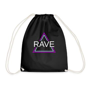 Rave Techno House Party EDM Festival Goa Electro - Turnbeutel - Schwarz - Vorne