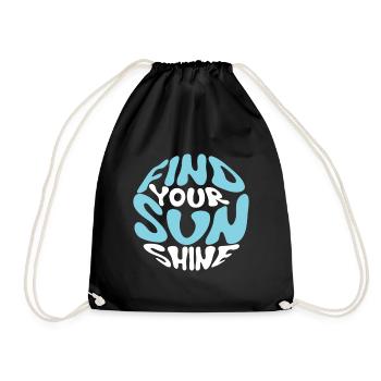 Find Your Sunshine - Turnbeutel - Schwarz - Vorne
