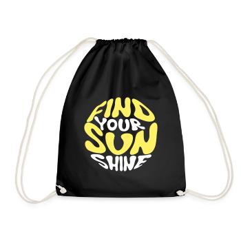 Find Your Sunshine - Drawstring Bag - black - Front