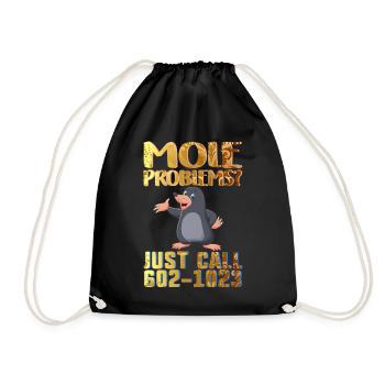 Mole Day Mole Problems Just Call Avogadro's - Drawstring Bag - black - Front