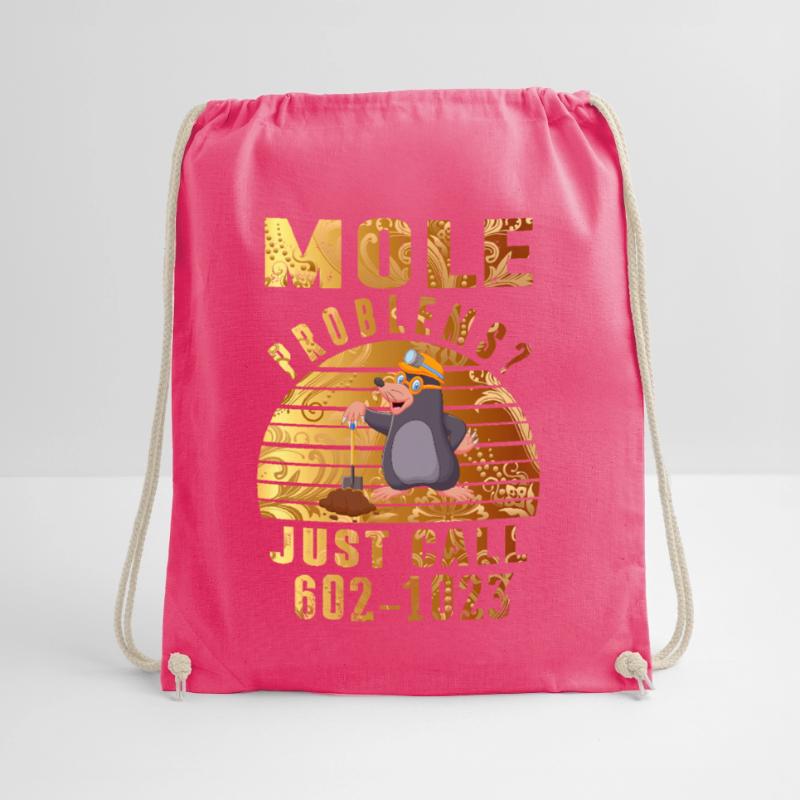 Vintage Mole Day Mole Problems Just Call Drawstring Bag