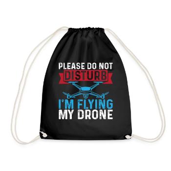 S’il vous plaît ne dérangez pas je pilote mon drone drôle Dr - Sac de sport léger - noir - Devant