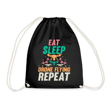 Pilote de drone quadricoptère - Eat Sleep Drone Flying Re - Sac de sport léger - noir - Devant