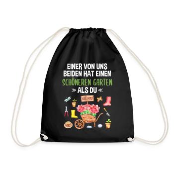 Garten Lustiger Spruch Hobby Gärtner Geschenkidee - Turnbeutel - Schwarz - Vorne
