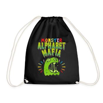 Monster Alphabet Mafia, LGBTQ, LGBTQ Pride Movement - Drawstring Bag - black - Front