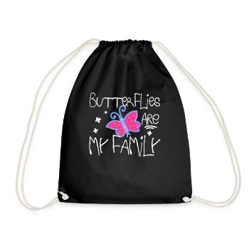 Les papillons sont ma famille - Sac de sport léger - noir - Devant