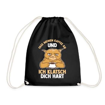 Fass Meinen Kaffee An Und Ich Klatsch Dich Hart Ka - Turnbeutel - Schwarz - Vorne