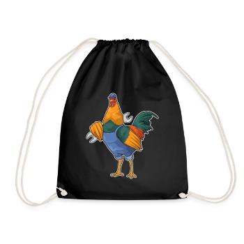 Faucet Mechanic Wrench Workshop - Drawstring Bag - black - Front
