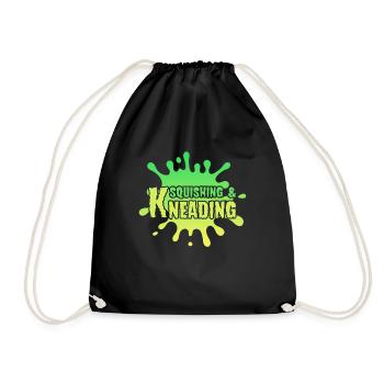 Schleim quetschen und kneten Schleim Splat Logo - Turnbeutel - Schwarz - Vorne