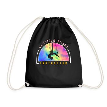 Aerialists Circus Shirt, zertifizierter Flug - Turnbeutel - Schwarz - Vorne