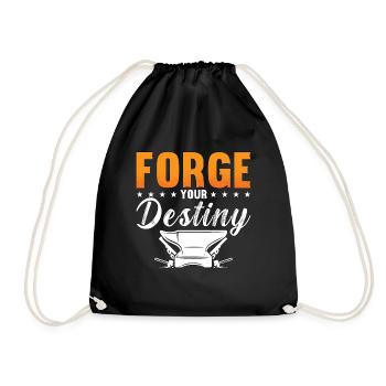 Farrier Forge Your Destiny Blacksmithing Farriers - Drawstring Bag - black - Front