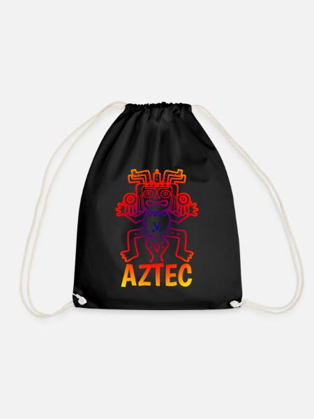 Azteken - Turnbeutel - Schwarz