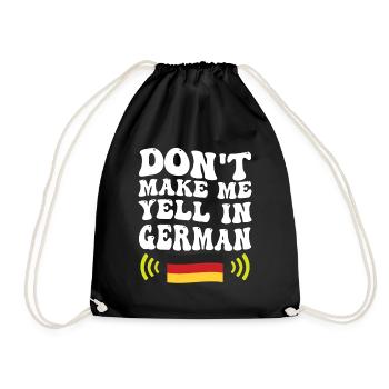 Ne me forcez pas à crier la voix allemande - Sac de sport léger - noir - Devant