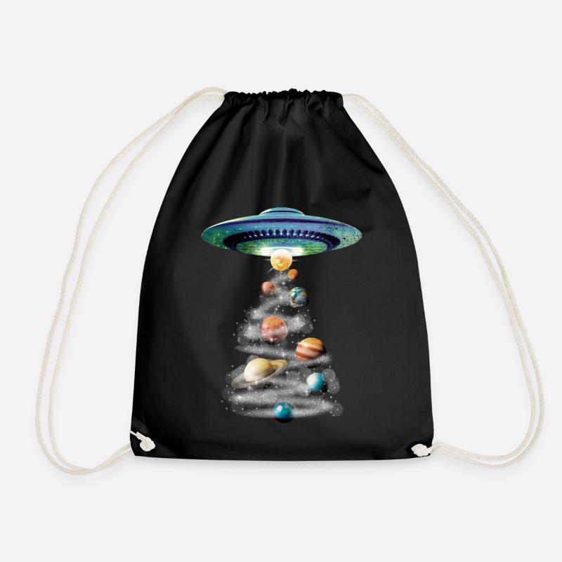 Alien UFO Aliens Außerirdischer - Turnbeutel - Schwarz