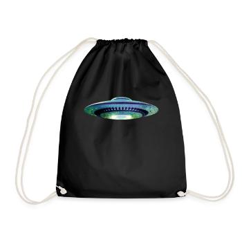 Alien UFO Aliens Außerirdischer - Drawstring Bag - black - Front