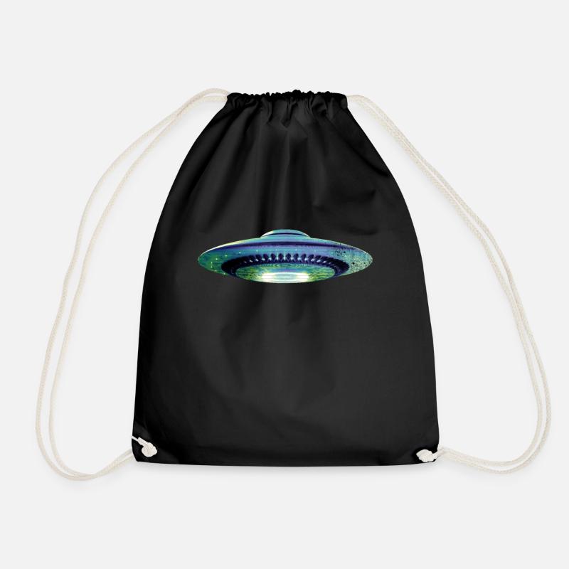 Alien UFO Aliens Außerirdischer - Turnbeutel - Schwarz