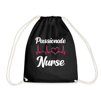 Nurse - Drawstring Bag - black - Front