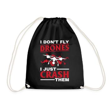 Je ne pilote pas de drones, je les écrase - Drone Pilot - Sac de sport léger - noir - Devant