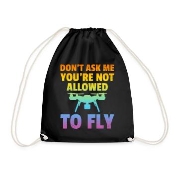 Ne me demandez pas que vous n’êtes pas autorisé à voler - Drone Pil - Sac de sport léger - noir - Devant