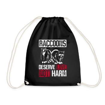 Raccoon Animal Welfare Animal Rights Activist - Sac de sport léger - noir - Devant