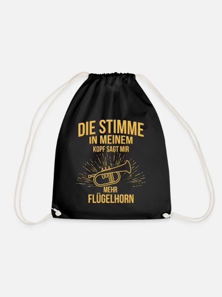 Flügelhorn Flügelhornspieler Flügelhornist - Turnbeutel - Schwarz