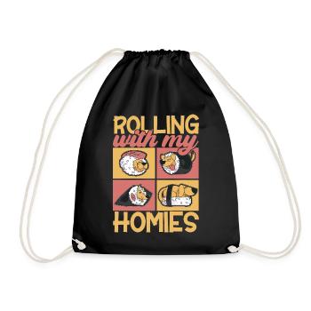 Sushi Kawaii - Sac de sport léger - noir - Devant